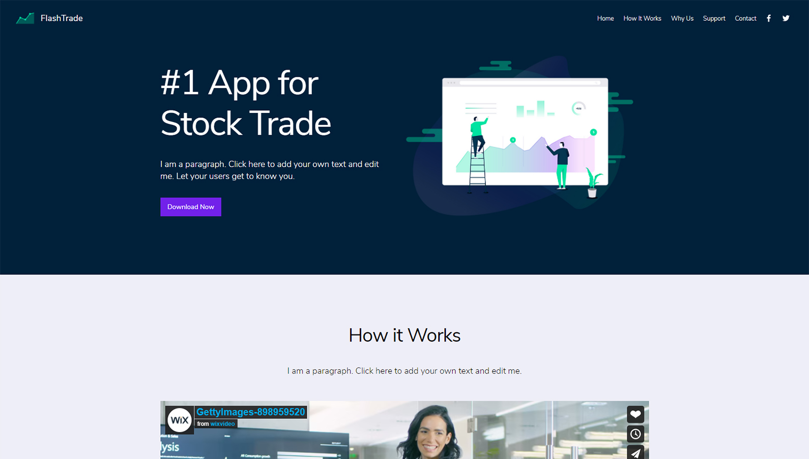 FlashTrade Landing Page